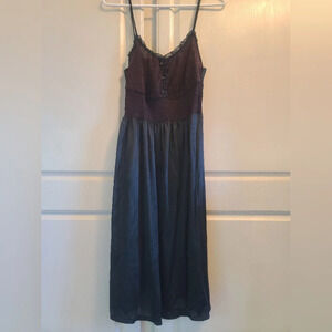 Vintage GMC 1960s Black Lace Slip Dress